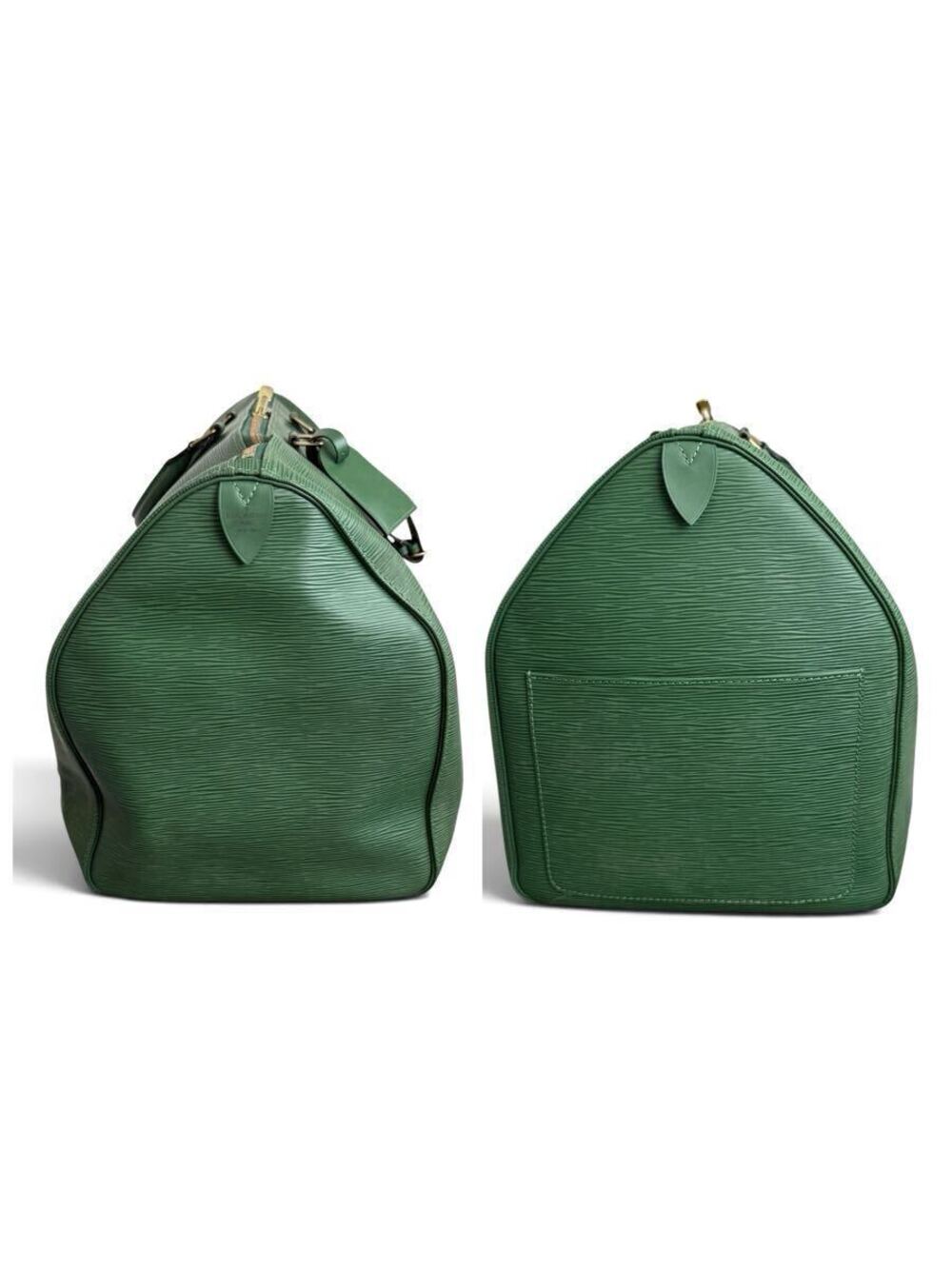 Louis Vuitton Keepall Epi Green Boston Bag Handbag Travel - Picture 9 of 10